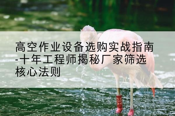 贺兰剪叉式升降机厂家-高空作业设备选购实战指南-十年工程师揭秘厂家筛选核心法则